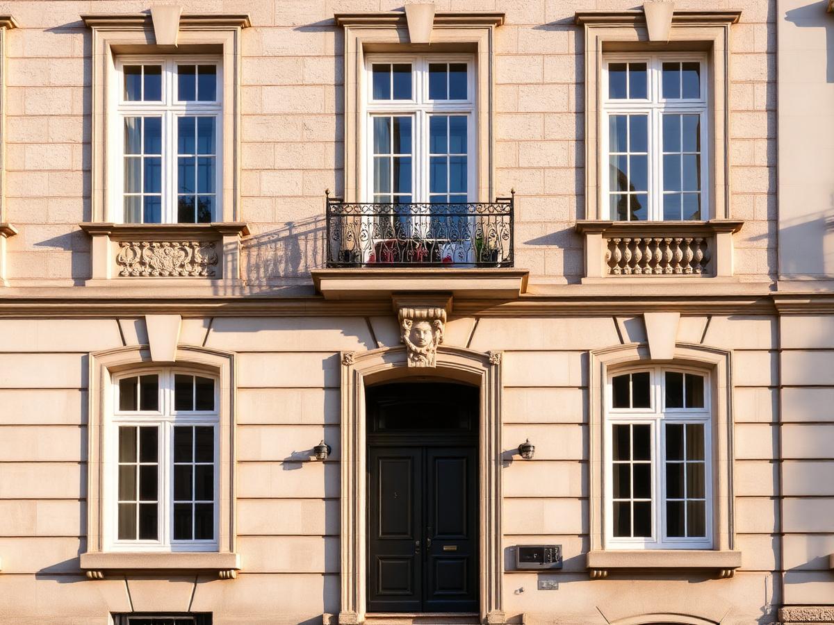 Façade rénovée en Belgique